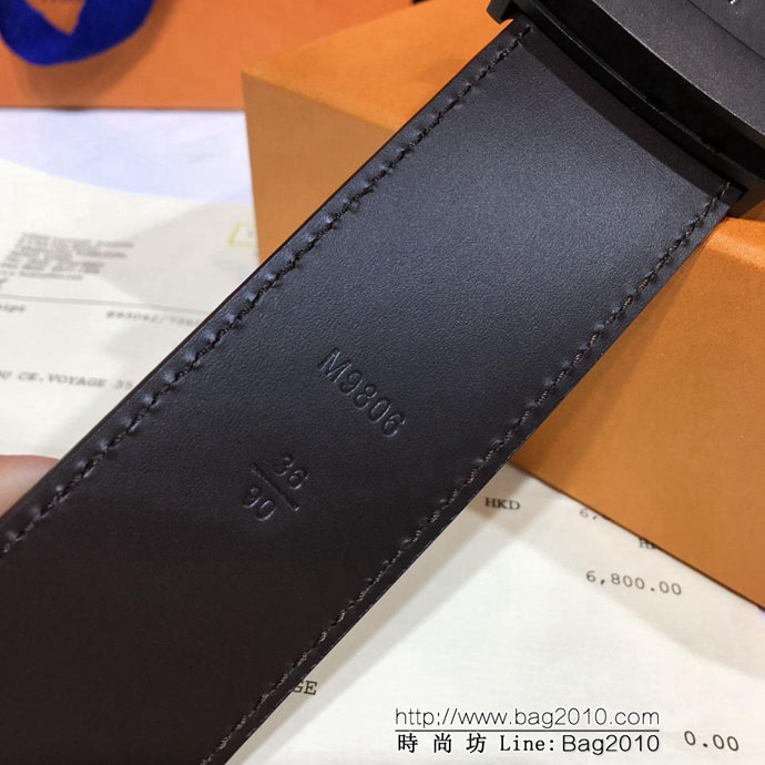 路易威登LV LV INITIALES MONOGRAM 雙面腰帶 2009秋冬 男士時裝秀皮件系列 男士皮帶  xfp1111